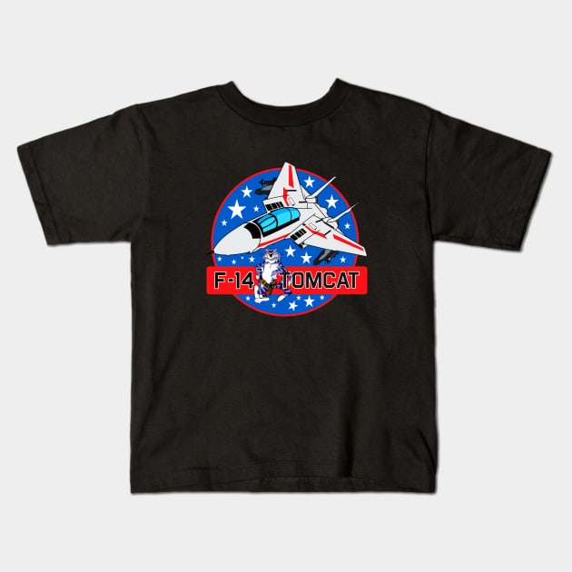 F-14 Tomcat - Stars - Clean Style Kids T-Shirt by TomcatGypsy